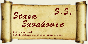 Staša Šuvaković vizit kartica